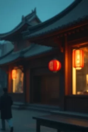《雾计算》竖向海报,雨中霓虹街道