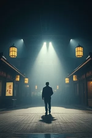《雾港来信》4K修复版竖版海报，冷色调雨夜码头